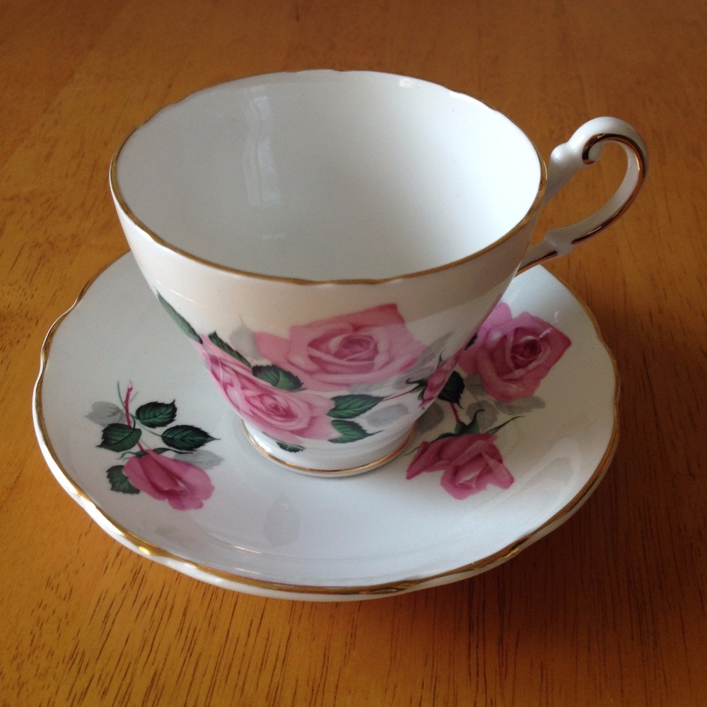 Regency Multicolor Bone China Floral England Matching Tea Cup And Saucer Set